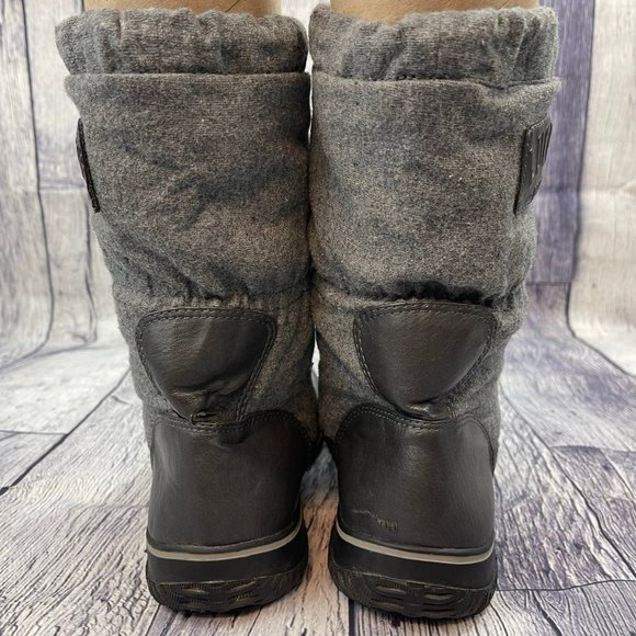 Lucky Brand Lace Up Duck Boot Women's Faux Fur Lined Winter Rain trail Boot Gray - Picture 4 of 12